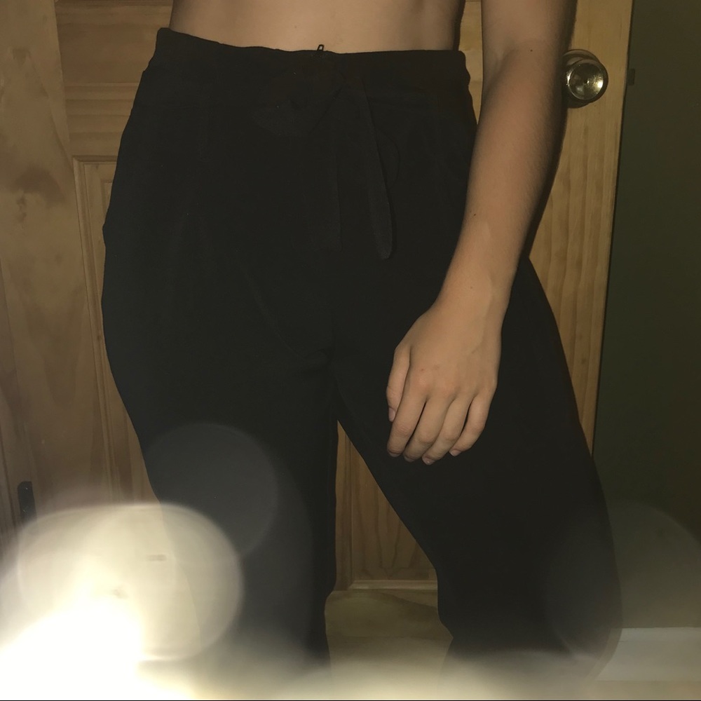 Black Dress Pants with Bow